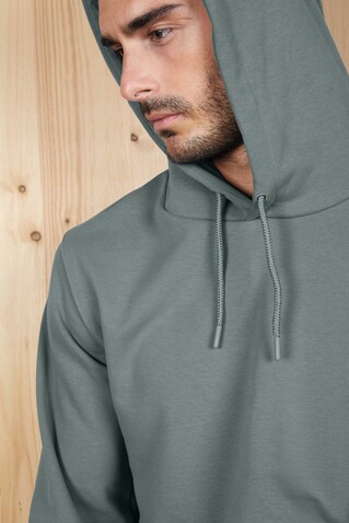 NICHOLAS MEN HOODED SWEAT - Dusty Green bedrucken, Art.-Nr. N03196-IE-L NICHOLAS MEN HOODED SWEAT - Dusty Green bedrucken, Art.-Nr. N03196-IE-L