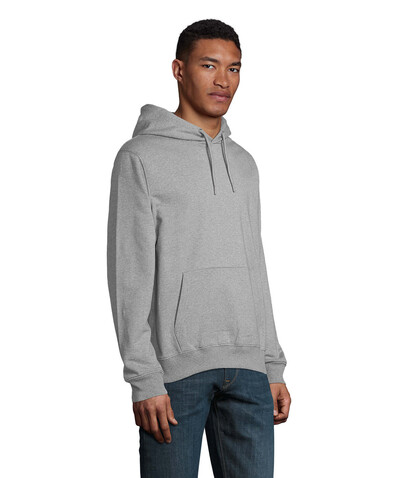 NICHOLAS MEN HOODED SWEAT - Gray Melanged bedrucken, Art.-Nr. N03196-MM-XXL