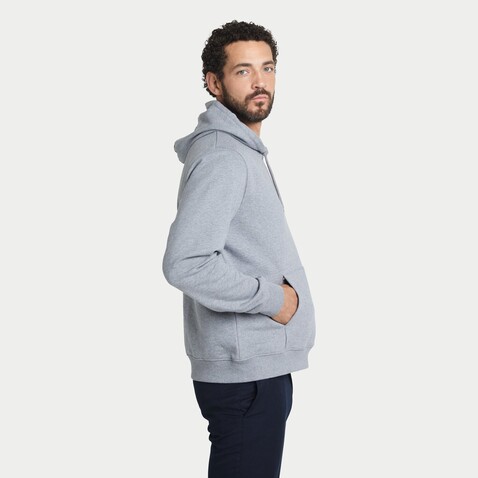 NICHOLAS MEN HOODED SWEAT - Gray Melanged bedrucken, Art.-Nr. N03196-MM-XXL
