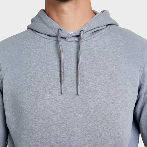 NICHOLAS MEN HOODED SWEAT - Gray Melanged bedrucken, Art.-Nr. N03196-MM-XXL