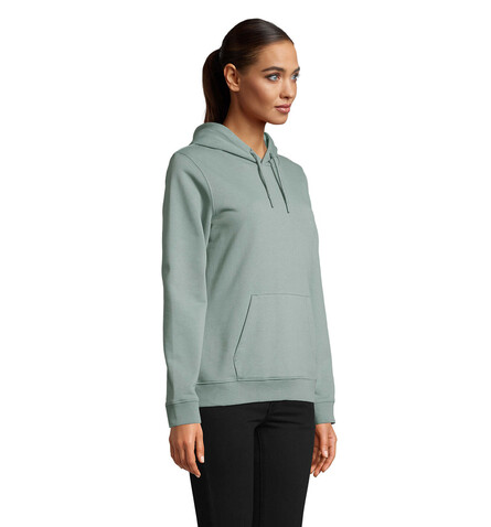 NICHOLAS WOMEN HOODED SWEAT - Dusty Green bedrucken, Art.-Nr. N03197-IE-3XL NICHOLAS WOMEN HOODED SWEAT - Dusty Green bedrucken, Art.-Nr. N03197-IE-3XL