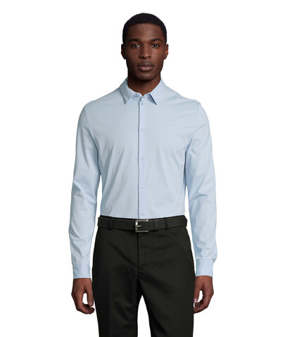 BALTHAZAR MEN SHIRT - Soft Blue bedrucken, Art.-Nr. N03198-EU-L BALTHAZAR MEN SHIRT - Soft Blue bedrucken, Art.-Nr. N03198-EU-L