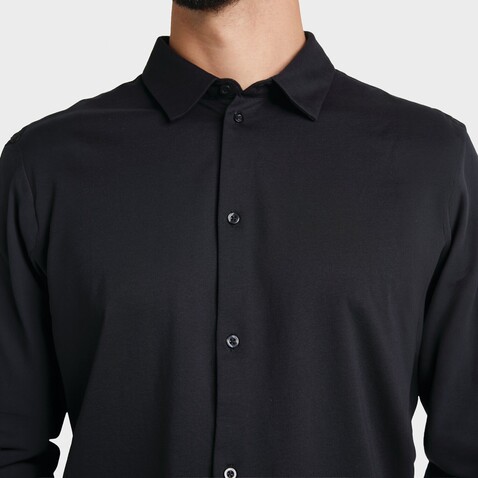 BALTHAZAR MEN SHIRT - Deep Black bedrucken, Art.-Nr. N03198-DB-M