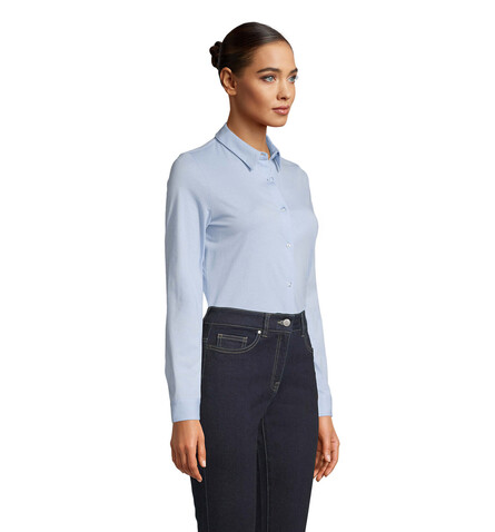 BALTHAZAR WOMEN SHIRT - Soft Blue bedrucken, Art.-Nr. N03199-EU-XL