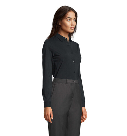 BALTHAZAR WOMEN SHIRT - Deep Black bedrucken, Art.-Nr. N03199-DB-S BALTHAZAR WOMEN SHIRT - Deep Black bedrucken, Art.-Nr. N03199-DB-S