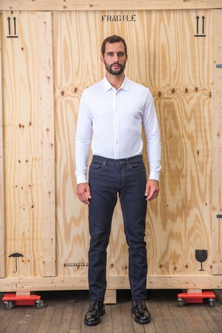 BASILE MEN SHIRT - Optic White bedrucken, Art.-Nr. N03777-OQ-3XL BASILE MEN SHIRT - Optic White bedrucken, Art.-Nr. N03777-OQ-3XL