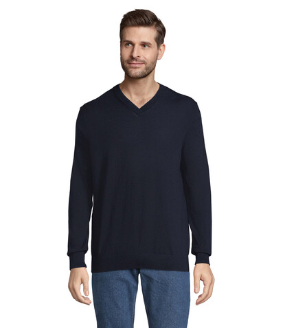 SULLIVAN MEN V-NECK SWEATER - Night bedrucken, Art.-Nr. N03987-NH-L SULLIVAN MEN V-NECK SWEATER - Night bedrucken, Art.-Nr. N03987-NH-L