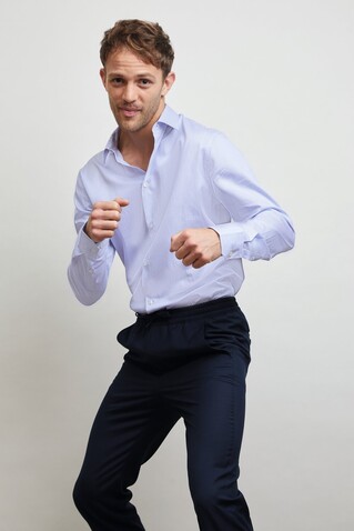 BAPTISTE MEN - Blau Gestreift bedrucken, Art.-Nr. N04338-BS-3XL BAPTISTE MEN - Blau Gestreift bedrucken, Art.-Nr. N04338-BS-3XL