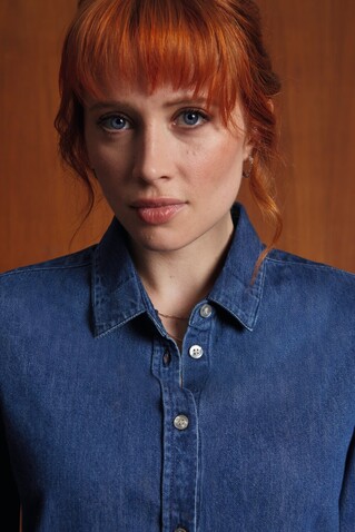 BENNETT WOMEN DENIM SHIRT - Light Oxford bedrucken, Art.-Nr. N04797-LO-S