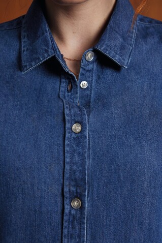 BENNETT WOMEN DENIM SHIRT - Light Oxford bedrucken, Art.-Nr. N04797-LO-S
