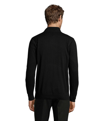 GORDON MEN ZIPPED CARDIGAN - Schwarz bedrucken, Art.-Nr. S00548-BK-XXL GORDON MEN ZIPPED CARDIGAN - Schwarz bedrucken, Art.-Nr. S00548-BK-XXL