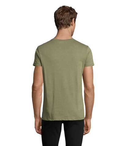 REGENT FIT HERREN 150g - Heather Khaki bedrucken, Art.-Nr. S00553-HK-L