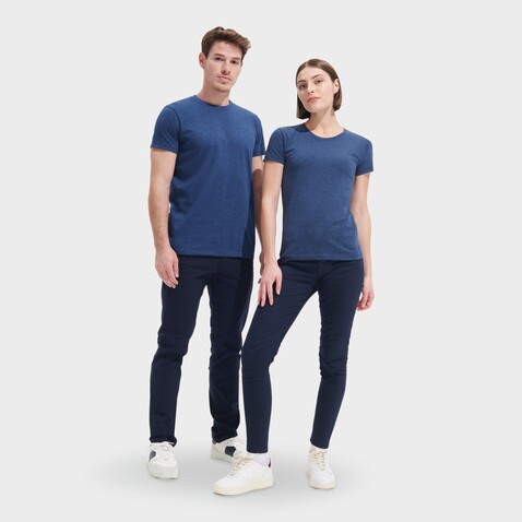REGENT FIT HERREN 150g - Heather Denim bedrucken, Art.-Nr. S00553-HD-S REGENT FIT HERREN 150g - Heather Denim bedrucken, Art.-Nr. S00553-HD-S