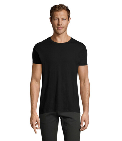 REGENT FIT HERREN 150g - Deep Black bedrucken, Art.-Nr. S00553-DB-XL