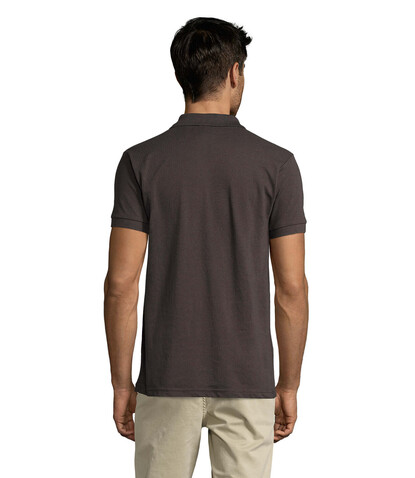 PRIME HERREN POLO 200g - Dunkelgrau bedrucken, Art.-Nr. S00571-DG-5XL