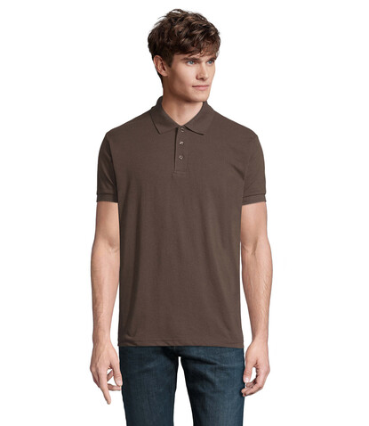 PRIME HERREN POLO 200g - Chocolate bedrucken, Art.-Nr. S00571-CH-L