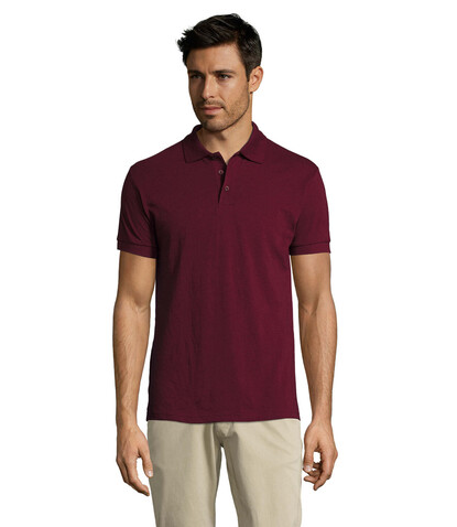 PRIME HERREN POLO 200g - Burgundy bedrucken, Art.-Nr. S00571-BG-3XL