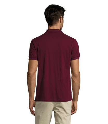 PRIME HERREN POLO 200g - Burgundy bedrucken, Art.-Nr. S00571-BG-3XL