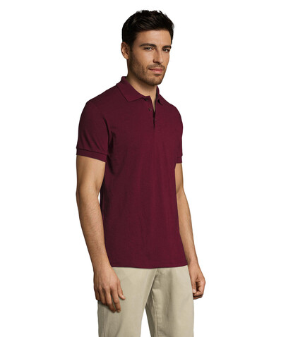PRIME HERREN POLO 200g - Burgundy bedrucken, Art.-Nr. S00571-BG-3XL