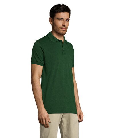 PRIME HERREN POLO 200g - Bottle Green bedrucken, Art.-Nr. S00571-BO-3XL