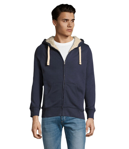 SHERPA UNISEX ZIPPED JACKET - French Navy bedrucken, Art.-Nr. S00584-FN-M SHERPA UNISEX ZIPPED JACKET - French Navy bedrucken, Art.-Nr. S00584-FN-M
