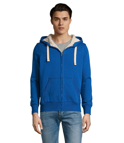 SHERPA UNISEX ZIPPED JACKET - Royal Blue bedrucken, Art.-Nr. S00584-RB-M