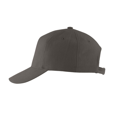 LONG BEACH FIVE PANEL CAP - Carbon-Grau bedrucken, Art.-Nr. S00594-GC-M