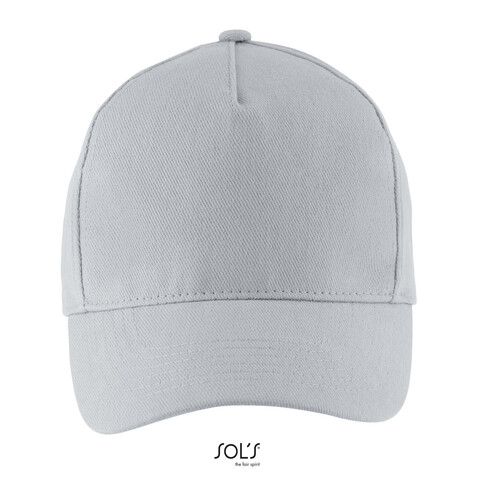 LONG BEACH FIVE PANEL CAP - Pure Grey bedrucken, Art.-Nr. S00594-PG-M LONG BEACH FIVE PANEL CAP - Pure Grey bedrucken, Art.-Nr. S00594-PG-M