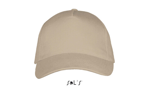 LONG BEACH FIVE PANEL CAP - Beige bedrucken, Art.-Nr. S00594-BE-M LONG BEACH FIVE PANEL CAP - Beige bedrucken, Art.-Nr. S00594-BE-M