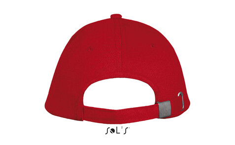 LONG BEACH FIVE PANEL CAP - Rot / Weiß bedrucken, Art.-Nr. S00594-RE-M LONG BEACH FIVE PANEL CAP - Rot / Weiß bedrucken, Art.-Nr. S00594-RE-M