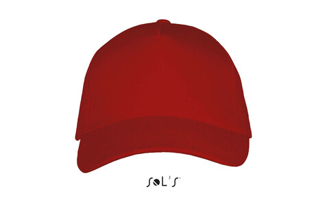 LONG BEACH FIVE PANEL CAP - Red bedrucken, Art.-Nr. S00594-RD-M LONG BEACH FIVE PANEL CAP - Red bedrucken, Art.-Nr. S00594-RD-M