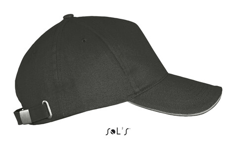 LONG BEACH FIVE PANEL CAP - Dunkelgrau/Hellgrau bedrucken, Art.-Nr. S00594-DL-M LONG BEACH FIVE PANEL CAP - Dunkelgrau/Hellgrau bedrucken, Art.-Nr. S00594-DL-M