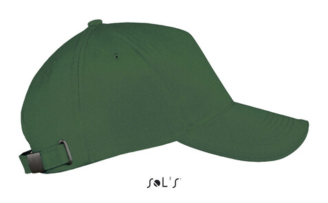 LONG BEACH FIVE PANEL CAP - Bottle Green bedrucken, Art.-Nr. S00594-BO-M
