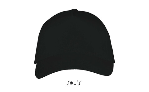 LONG BEACH FIVE PANEL CAP - Schwarz bedrucken, Art.-Nr. S00594-BK-M