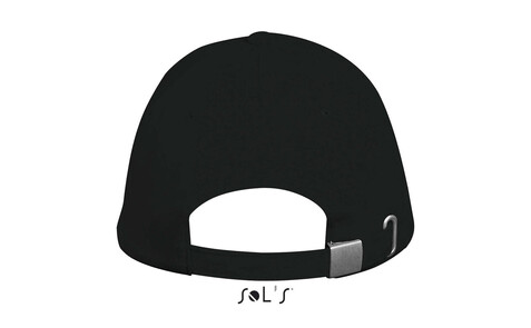 LONG BEACH FIVE PANEL CAP - Schwarz bedrucken, Art.-Nr. S00594-BK-M