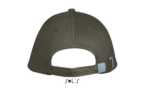 LONG BEACH FIVE PANEL CAP - Army/Beige bedrucken, Art.-Nr. S00594-AE-M LONG BEACH FIVE PANEL CAP - Army/Beige bedrucken, Art.-Nr. S00594-AE-M