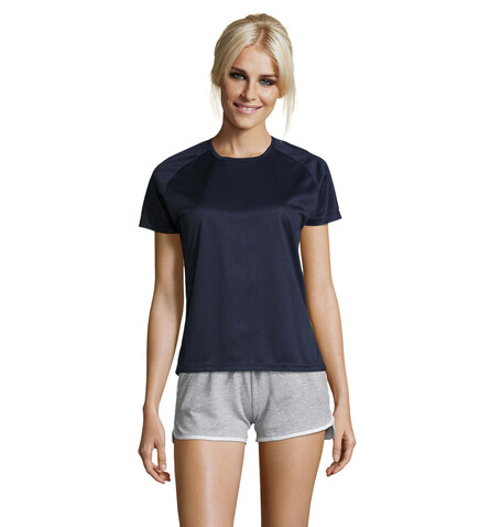 SPORTY DAMENT-SHIRT 140g - French Navy bedrucken, Art.-Nr. S01159-FN-M SPORTY DAMENT-SHIRT 140g - French Navy bedrucken, Art.-Nr. S01159-FN-M