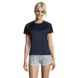 SPORTY DAMENT-SHIRT  140g - French Navy bedrucken, Art.-Nr. S01159-FN-XXL