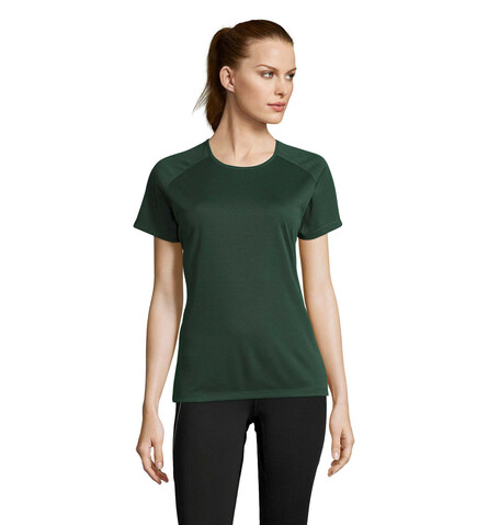 SPORTY DAMENT-SHIRT  140g - Forest Green bedrucken, Art.-Nr. S01159-FG-M