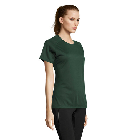 SPORTY DAMENT-SHIRT  140g - Forest Green bedrucken, Art.-Nr. S01159-FG-M