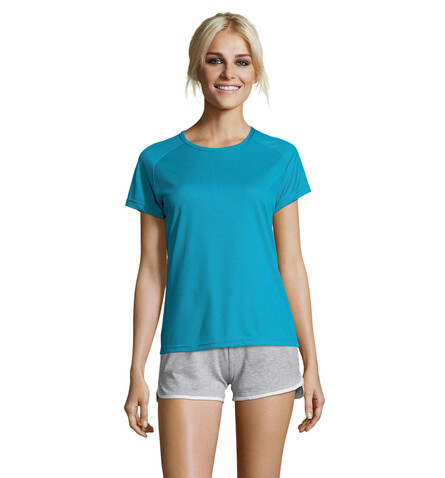 SPORTY DAMENT-SHIRT 140g - Aqua bedrucken, Art.-Nr. S01159-AQ-M SPORTY DAMENT-SHIRT 140g - Aqua bedrucken, Art.-Nr. S01159-AQ-M