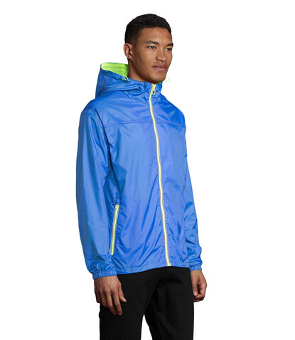 SKATE LINED WINDBREAKER - Royal/Neon Yellow bedrucken, Art.-Nr. S01171-DZ-S