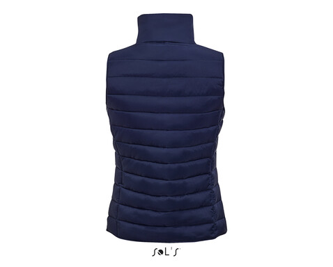 WAVE DAMEN BODYWARMER 180g - Navy bedrucken, Art.-Nr. S01437-NY-L