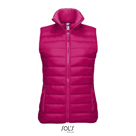 WAVE DAMEN BODYWARMER 180g - Dark Pink bedrucken, Art.-Nr. S01437-DP-M WAVE DAMEN BODYWARMER 180g - Dark Pink bedrucken, Art.-Nr. S01437-DP-M