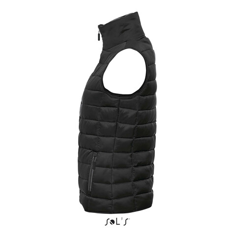 WAVE DAMEN BODYWARMER 180g - Schwarz bedrucken, Art.-Nr. S01437-BK-S