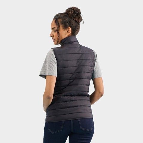 WAVE DAMEN BODYWARMER 180g - Schwarz bedrucken, Art.-Nr. S01437-BK-S