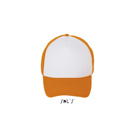 BUBBLE CAP POLYESTER - White/Neon Orange bedrucken, Art.-Nr. S01668-OW-M