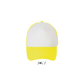BUBBLE CAP POLYESTER - White/Neon Yellow bedrucken, Art.-Nr. S01668-JQ-M
