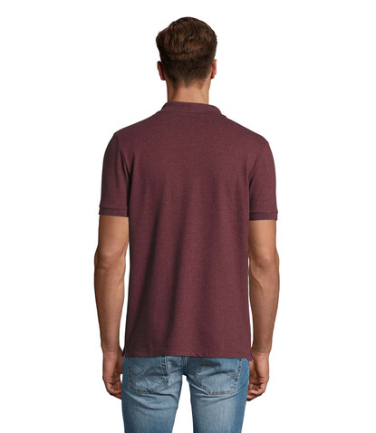 PHOENIX HERREN POLO 220g - Heather Oxblood bedrucken, Art.-Nr. S01708-HX-M