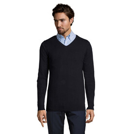 GLORY MEN V-NECK SWEATER - French Navy bedrucken, Art.-Nr. S01710-FN-XXL
